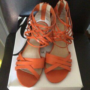 Nine West Tangerine Strappy Gladiator Sandals | Size 8